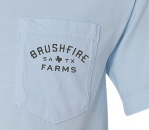 Brushfire Farms Powder Blue Shirt - w/ Cactus Logo