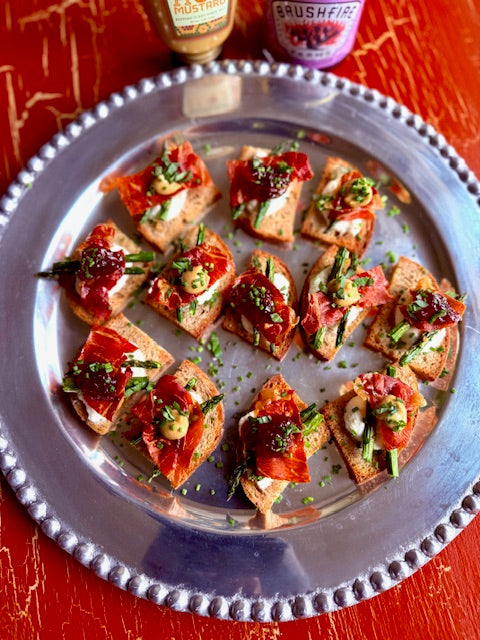 Brushfire Crispy Prosciutto Crostini's