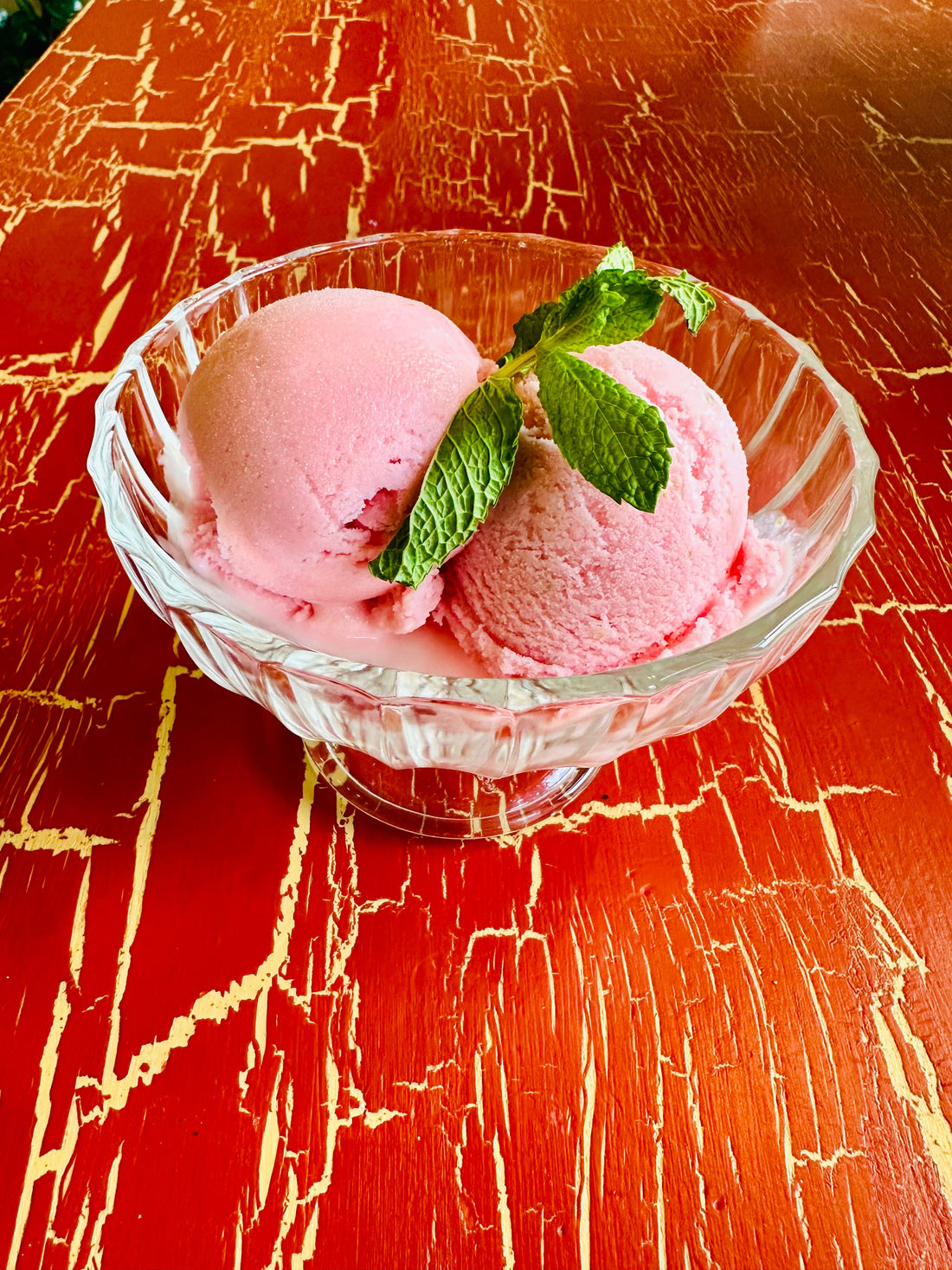 Homemade Prickly Pear Ice Cream