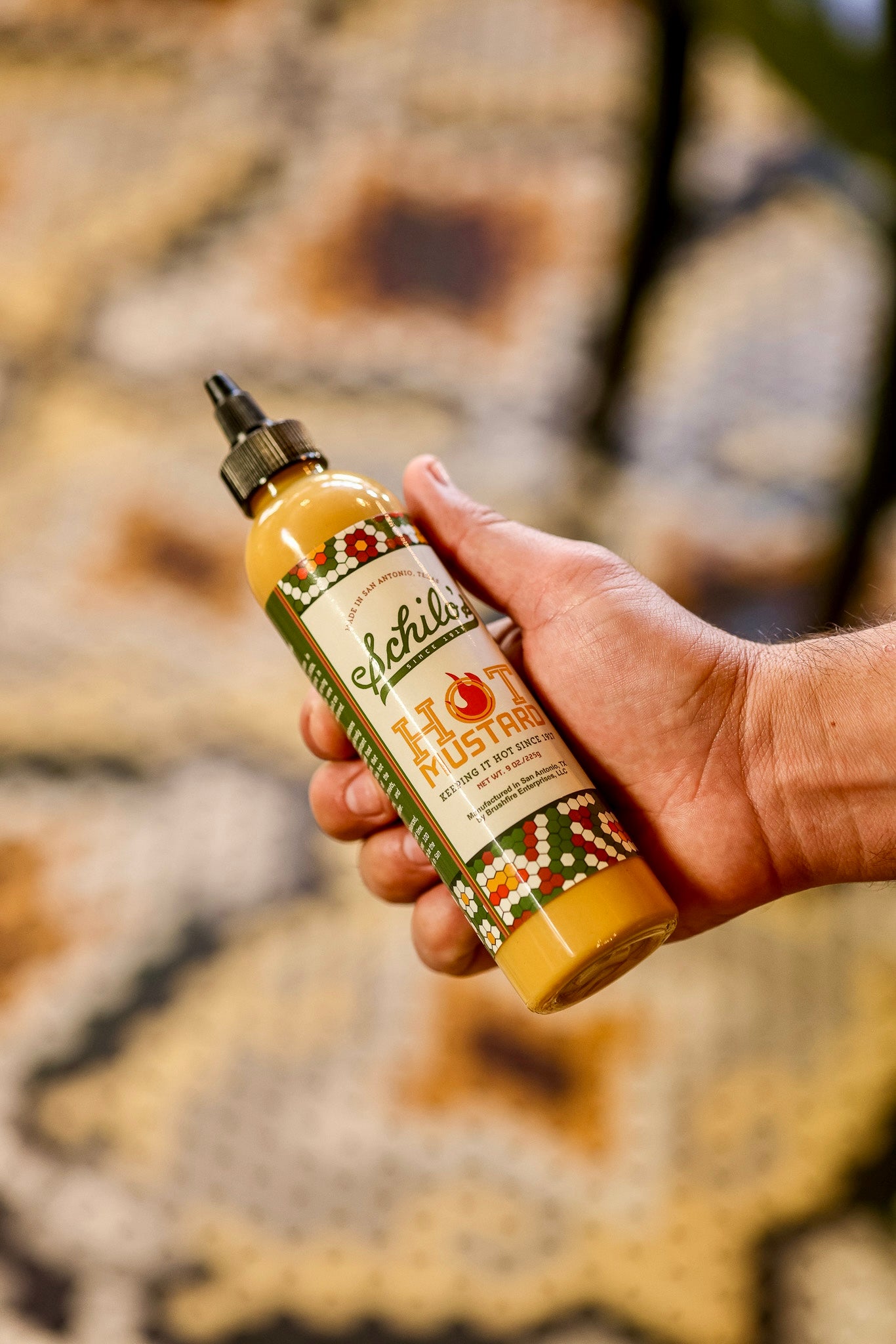 Schilo's Hot Mustard | 9 Oz Bottle | Authentic San Antonio Flavor