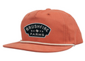 Brick rope hat from Brushfire Farms featuring a black Texas patch, perfect for outdoor enthusiasts and fans of Texas products.