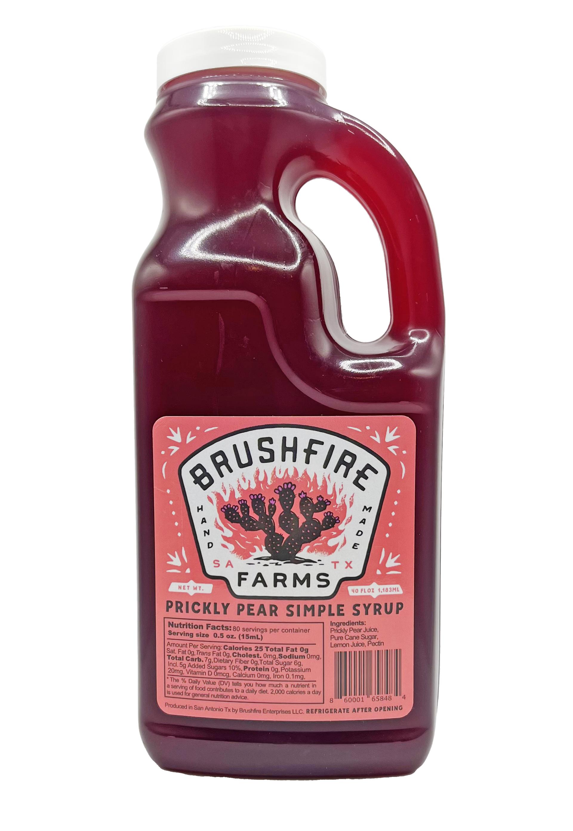 Bulk Prickly Pear Simple Syrup 40oz | Award-Winning Texas Syrup