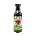 Cranberry Pepper Sauce from Brushfire Farms in a glass bottle, featuring a vibrant red color and bold label design.