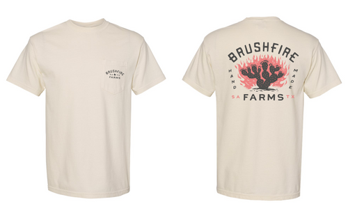 Brushfire Farms Cream Shirt - w/ Cactus Logo