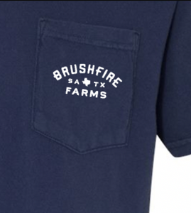 Brushfire Farms Navy Shirt - w/ Texas Logo