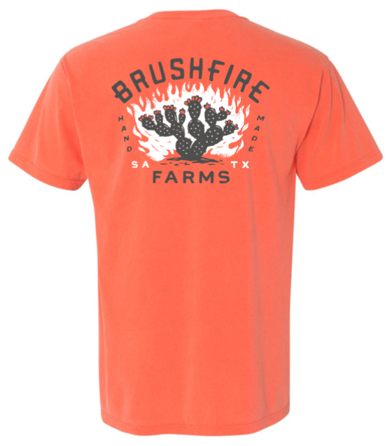 Brushfire Farms Salmon Shirt - w/ Cactus Logo