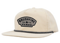 Brushfire Farms stone rope hat featuring a silver Texas patch, ideal for outdoor enthusiasts and fans of Texas products.